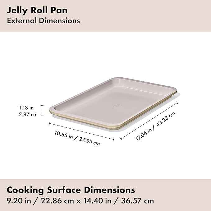 OXO Good Grips Non-Stick Pro Ceramic Coated Metal Bakeware 3-Piece Sheet Pan Set – Biscuit