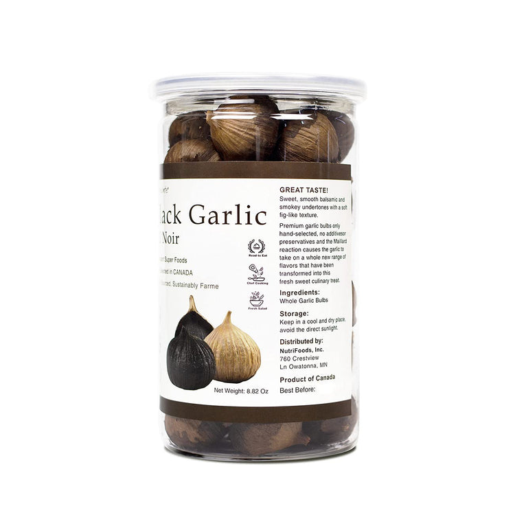 Black Garlic Made in Canada Whole Black Garlic Bulbs Fermented for 90 Days (8.82 Ounce)