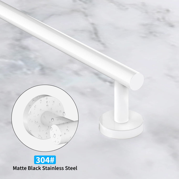 2 Pieces White Bathroom Towel Bar