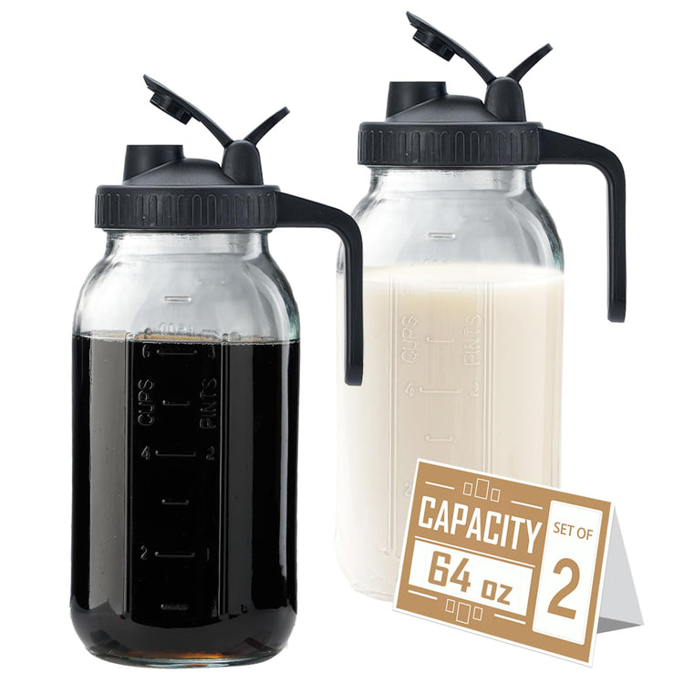 64oz Glass Pitcher with Lid (2 Count)