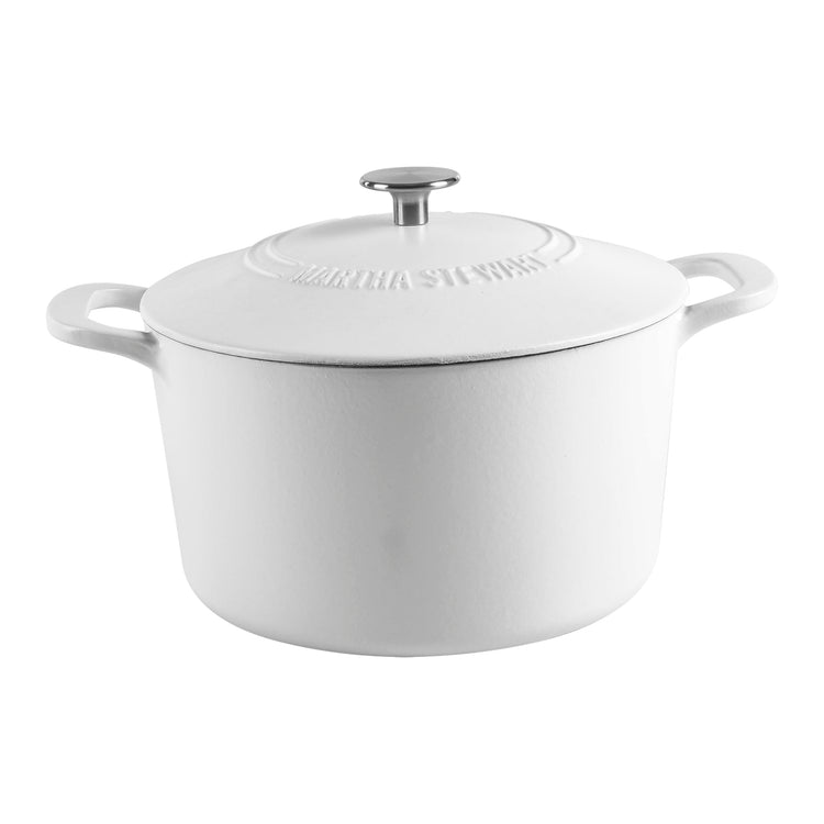 Gatwick 7 Quart Enamel Cast Iron Dutch Oven Pot with Lid