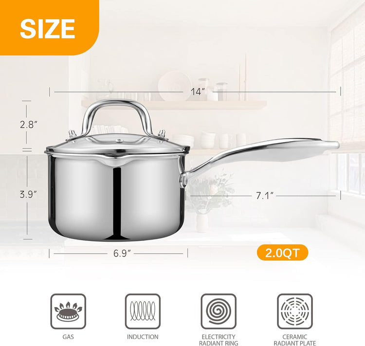 Tri Ply Stainless Steel Pot with Steamer