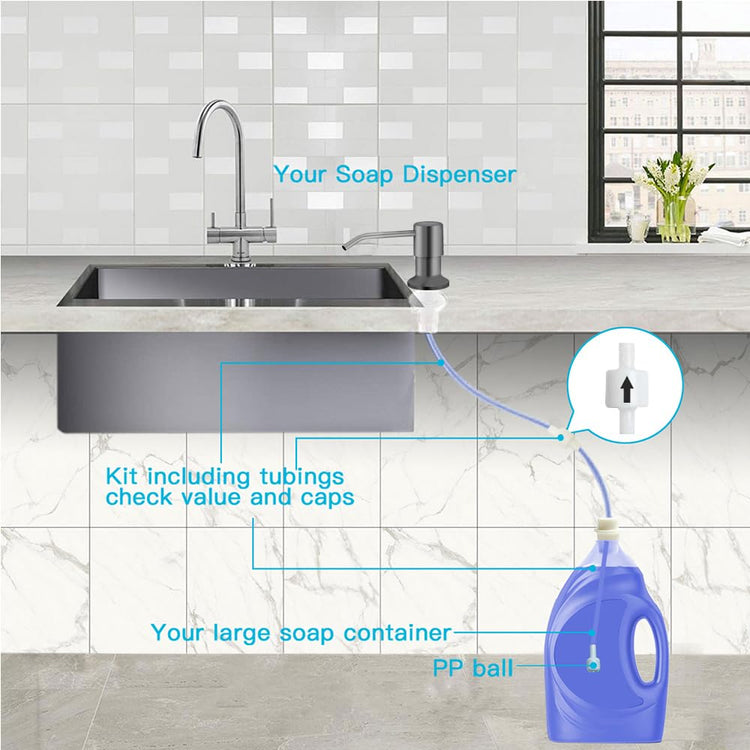 Dish Soap Dispenser for Kitchen Sink