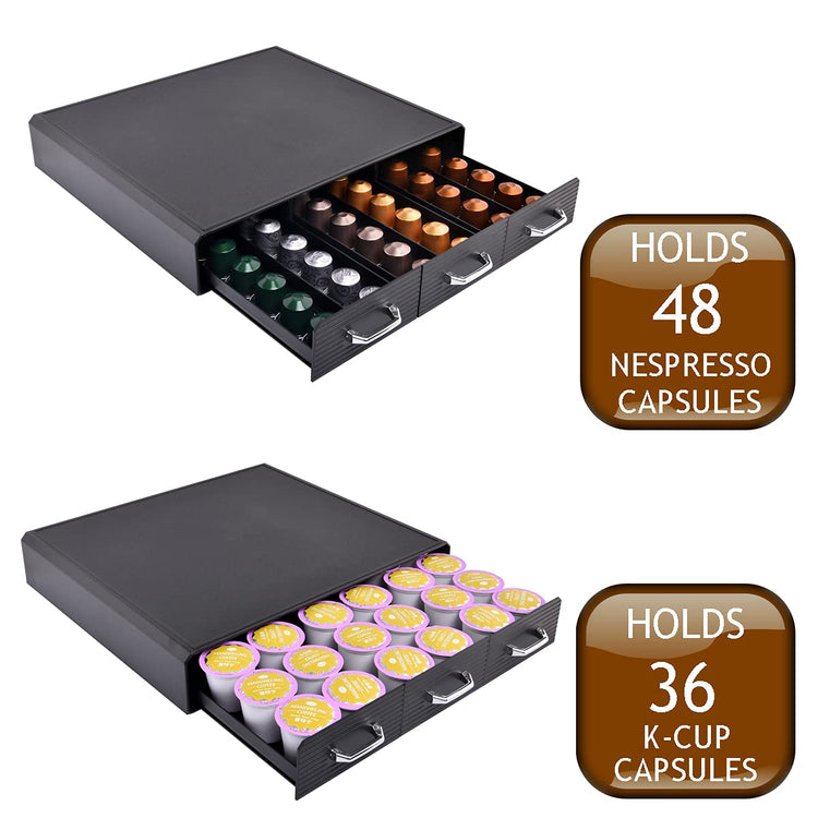 Coffee Pod Storage Drawer Coffee Capsule Organize Drawer Coffee Maker Holder Organizer