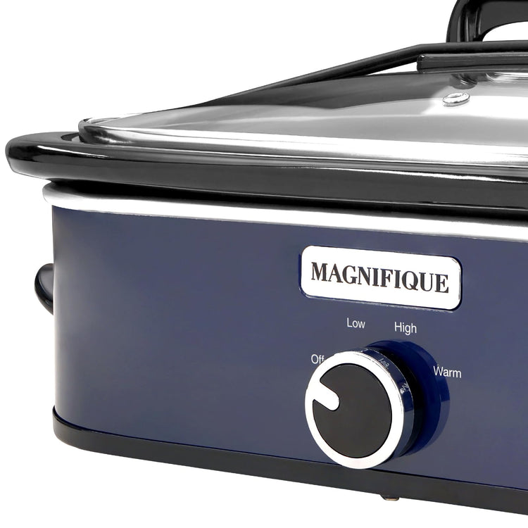 4 Quart Slow Cooker with Casserole Manual Warm Setting