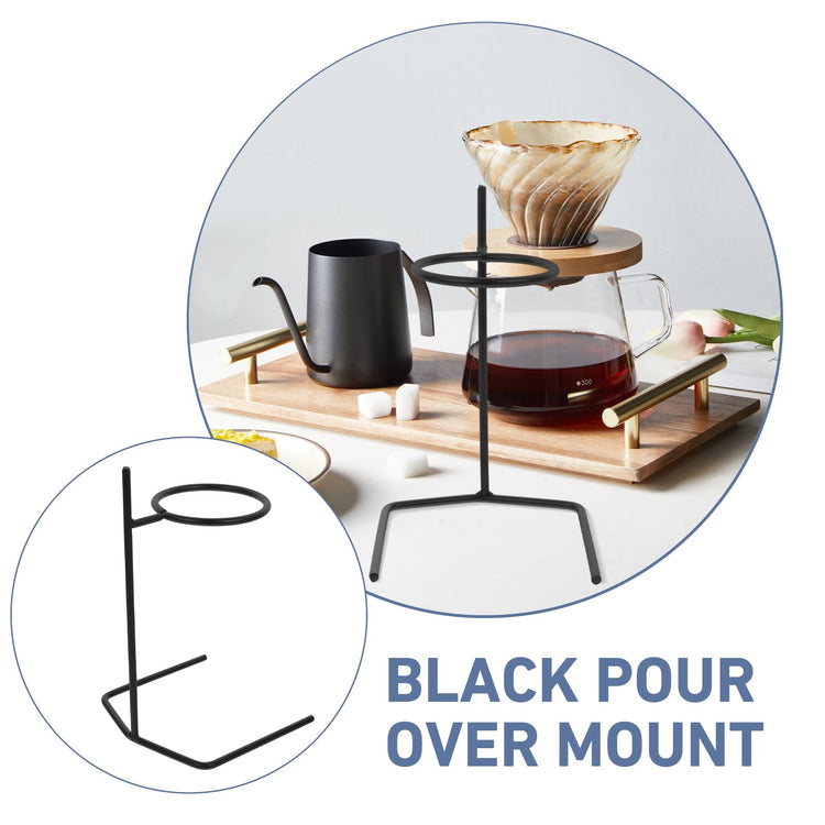 Stainless Steel Coffee Dripper Stand Black Coffee Station Reusable Filter Holder Compact Hand Filter Rack