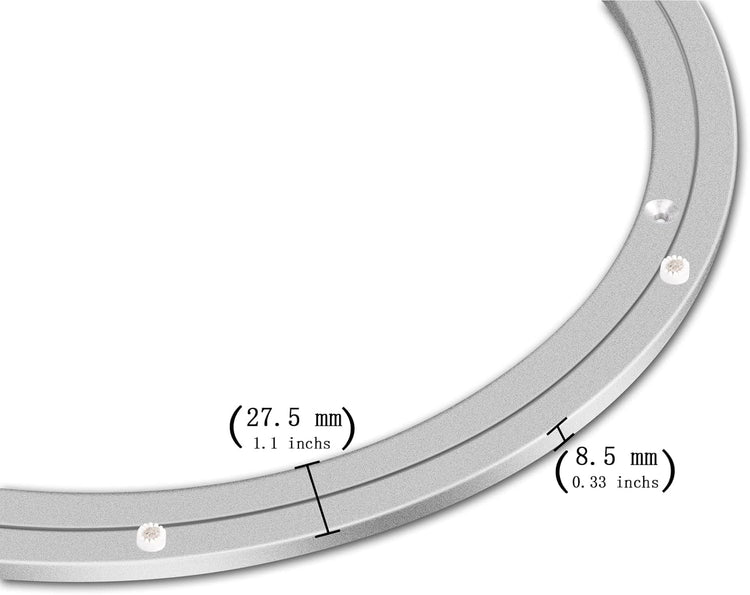 Metal Lazy Susan Bearings Swivel Plate Hardware Aluminum for Dining-Table and Workbench (12 Inchs) …