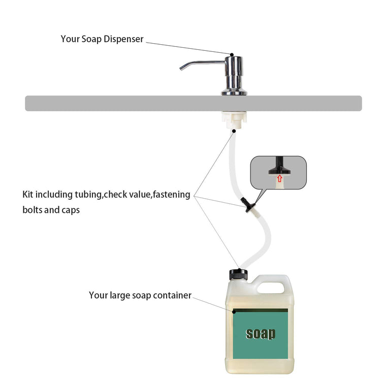 Sink Soap Dispenser Extension Tube Kit