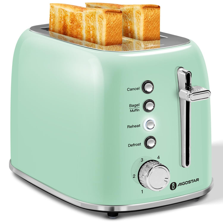 Toaster 2 Slice Retro Toaster Stainless Steel