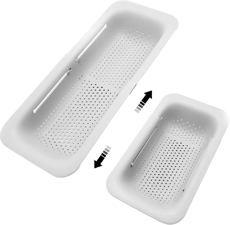 Collapsible Sink Colanders and Strainers Basket Over the Sink Colander Collapsible Colander Extendable Plastic Fruit Vegetable Strainer Drainer Basket for Kitchen