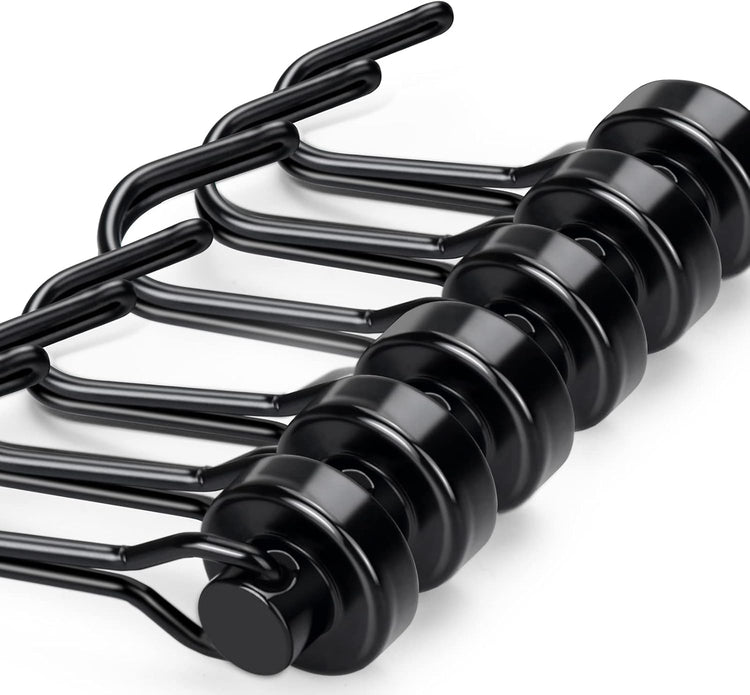 E BAVITE Swivel Swing Black Magnetic Hooks, 30lbs Strong Neodymium Magnet Hook with Epoxy Coating for Refrigerator, Cruise,BBQ Grill Tools, 2.36in in Length, Pack of 10