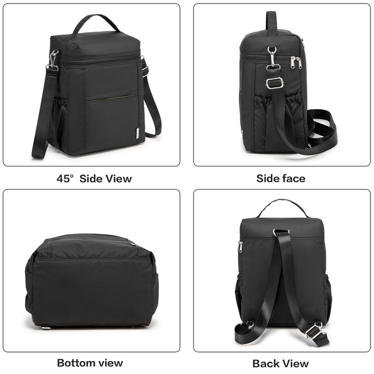 NOL Insulated Lunch Bags for Women Cooler Bag Lightweight Nylon Waterproof Lunch Box for Work