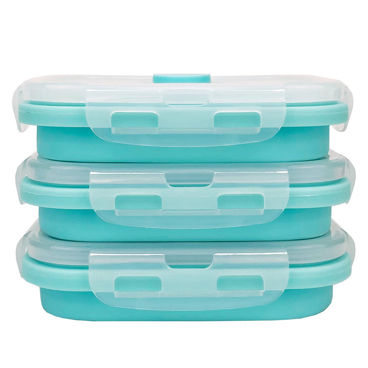 3piece Collapsible Food Storage Containers with Lids (3 Count)