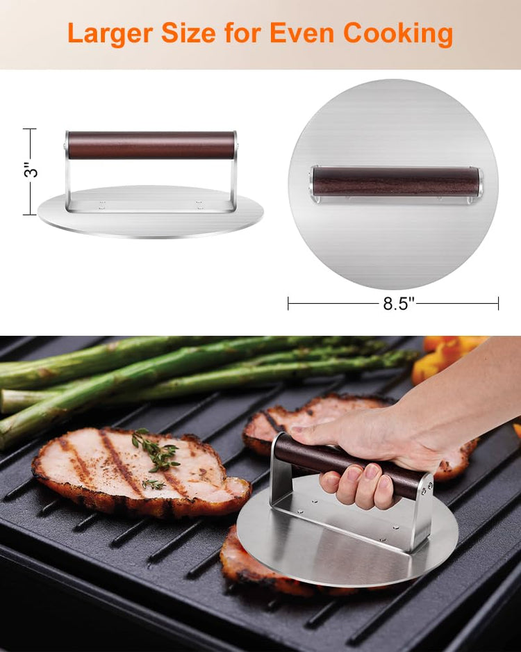 8.5" Stainless Steel Smash Burger Press