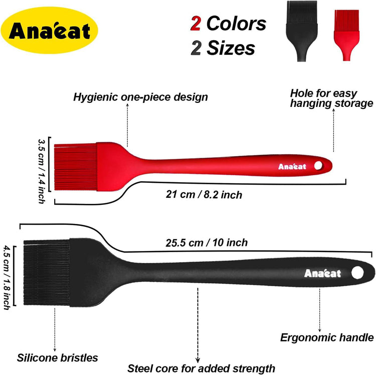 2 Pack Silicone Basting Pastry Brushes