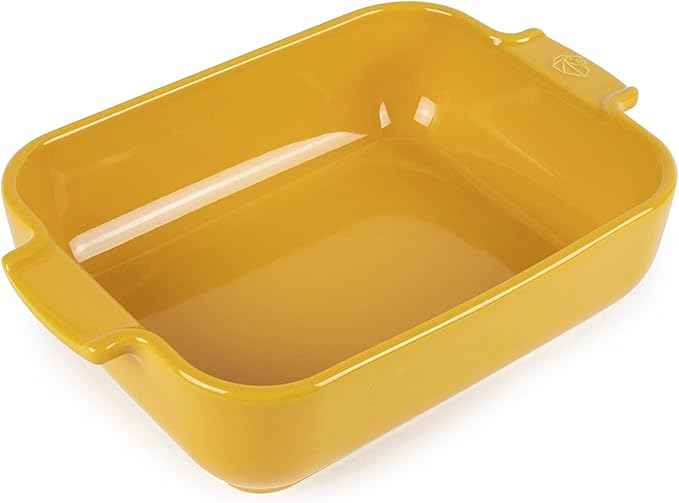 Ceramic Rectangular Baker Yellow Saffron, 25 cm – 10in