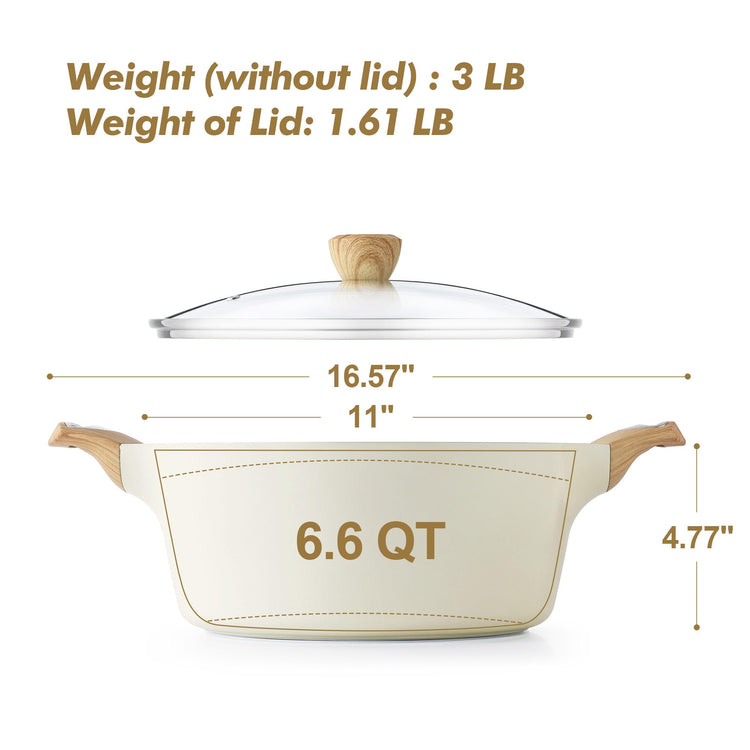 Ceramic Nonstick Stock Pot with Lid