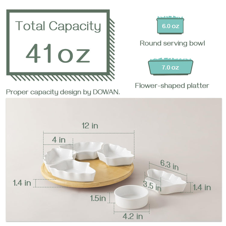 360° Rotatable Serving Tray and Platters