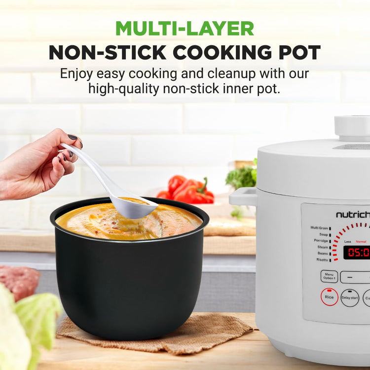 Electric Pressure Cooker 6 Quart Capacity
