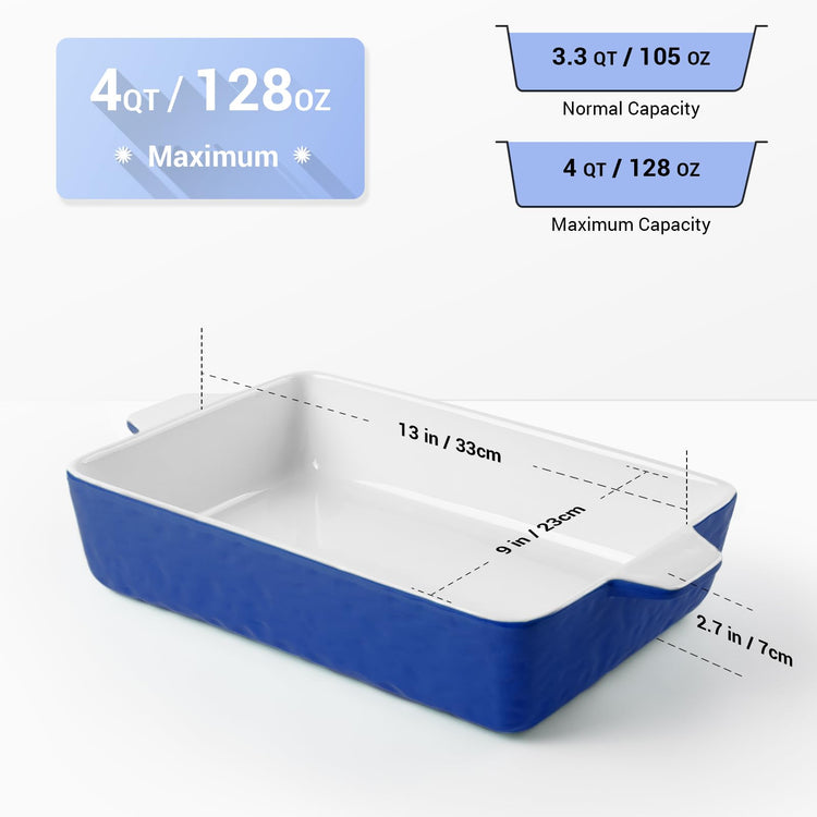 4 QT Baking Dish Deep Nonstick Dish Oven Safe