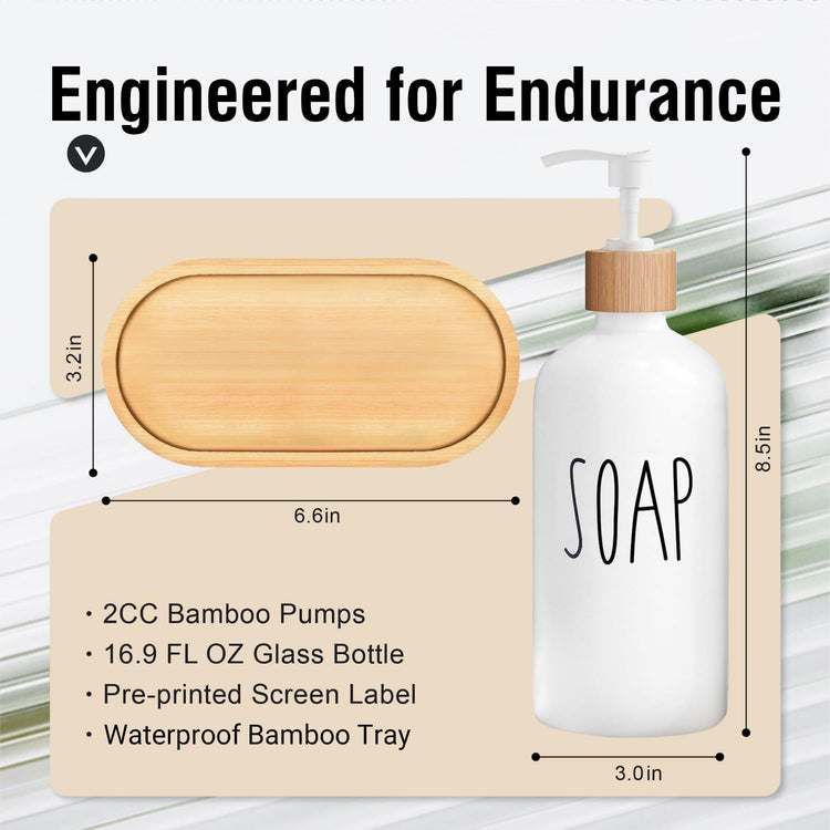 White Soap Dispenser Bathroom Set