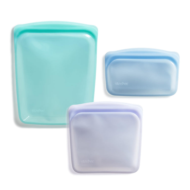 Premium Reusable Silicone Bags and Lunch Bag (3 Count)
