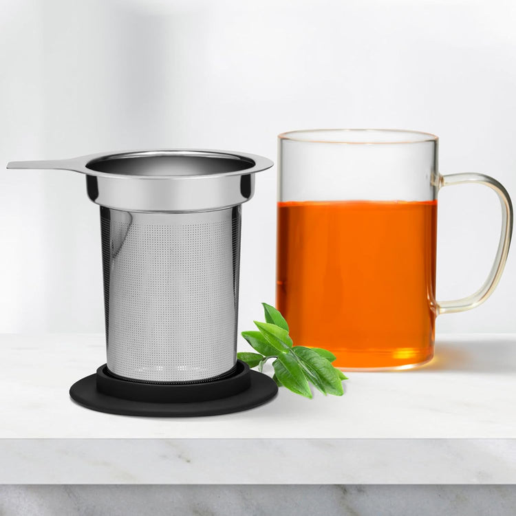 PARACITY Tea Infuser for Loose Leaf Tea, Loose Leaf Tea Infuser with Handles, Tea Strainer Extra Fine 18/8 Stainless Steel, Tea Strainer for Teapots, Mugs, Cups to Steep Loose Leaf Tea(2 Pack)