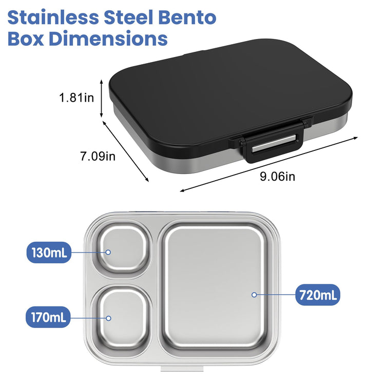 Stainless Steel Bento Lunch Box for Kids