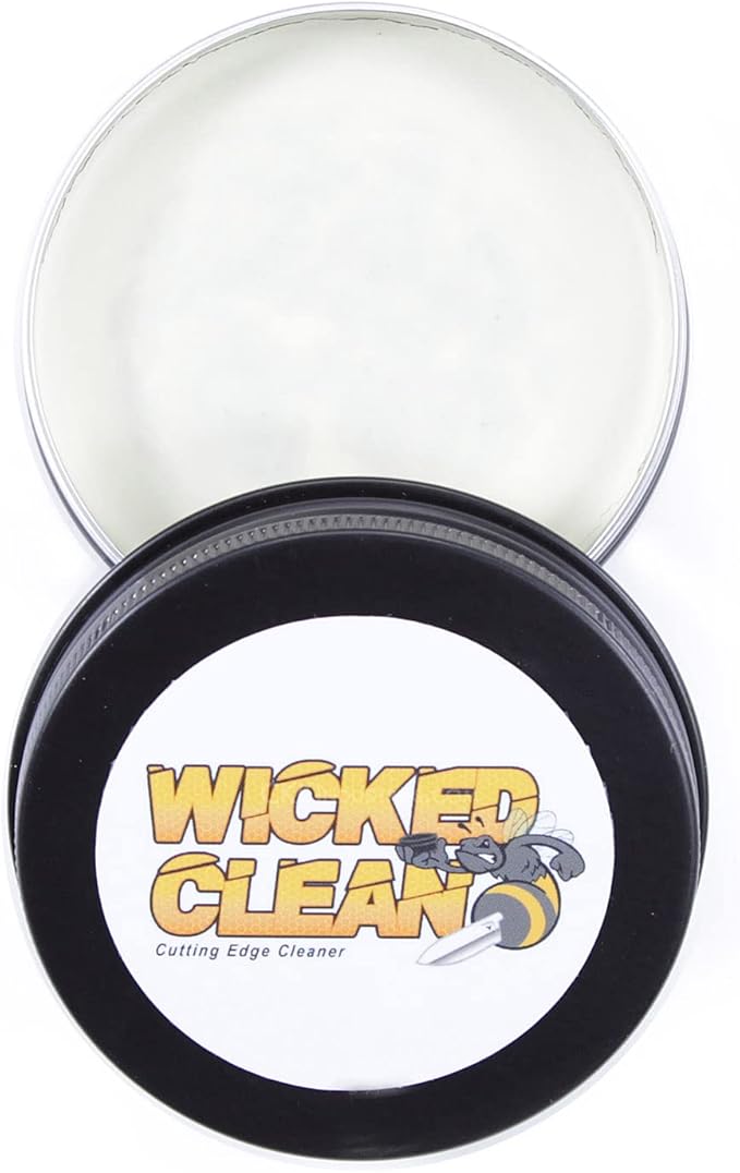 WICKED CLEAN - (2.0 oz.) - Cutting Edge Knife Cleaner - For Stainless Steel, Carbon Steel, and Damascus Steel - 100% Organic & Food Safe - (USA Made) – Cleans & Protects