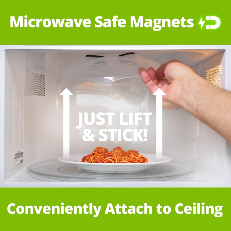 Magnetic Splatter Cover, 12-Inch Clear BPA-Free Food Lid, Vented Plate Guard with Steam Vents, Anti-Splash Microwave Lid, Dishwasher Safe, Space-Saving Magnetic Storage - Graphite