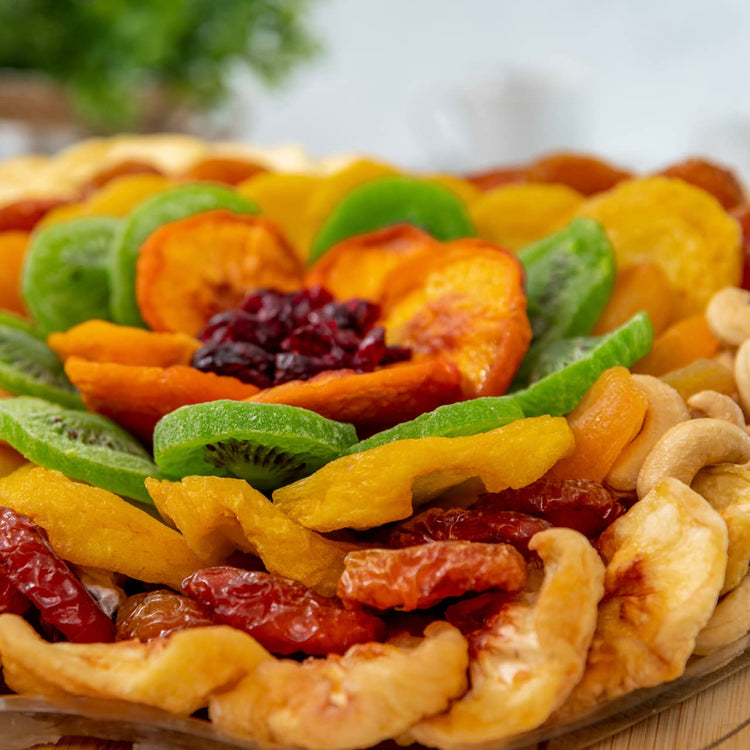 Dried Fruit and Nut Gift Basket, Healthy Assorted Natural Snack Gift Tray, Extra Large Variety Food Tray Party Platter- Easter, Holiday, Birthday, Sympathy, Office, Men, Woman, Him, Her Husband, Wife, Families, Bonnie and Pop