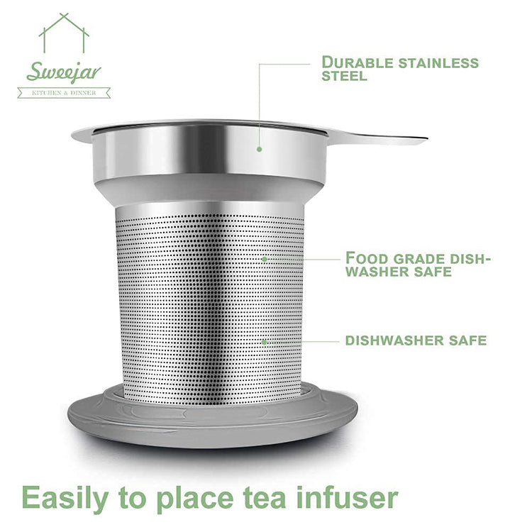 Sweejar Porcelain Tea Infuser Cup with Lid
