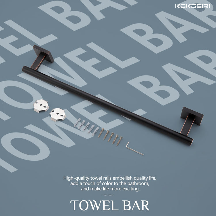 Towel Bar Bathroom Towel Holder for Bath Kitchen Cabinet Towel Rails 20 Inch Oil Rubbed Bronze Stainless Steel B4005ORB