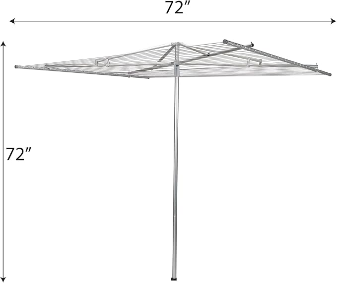 Household Essentials Parallel Clothesline Outdoor Dryer, 30 Lines with 210 Feet of Drying Space, No-Rust Steel