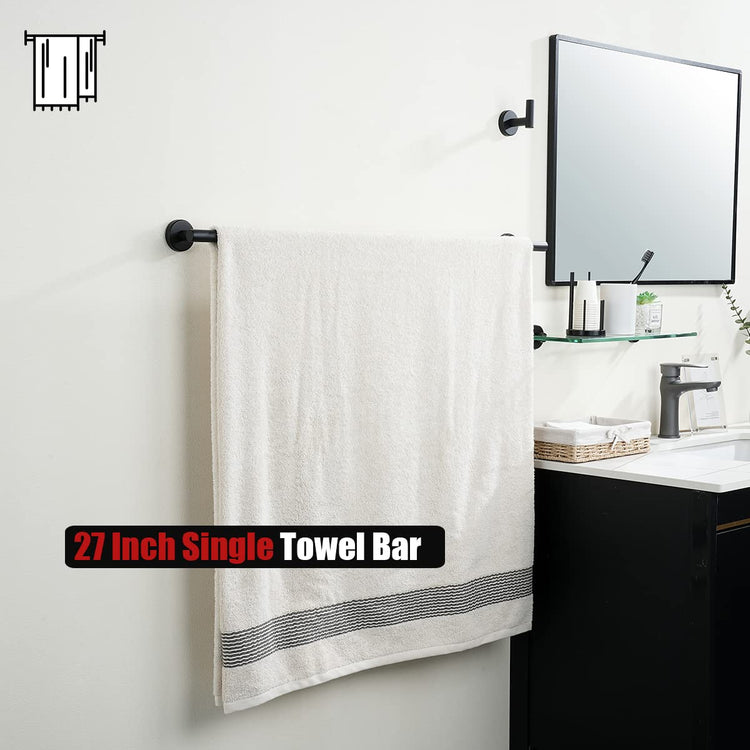 Black Bath Towel Bar