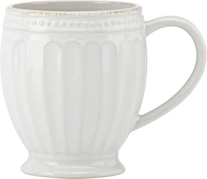 Lenox 895722 French Perle Groove Mugs, Set Of 4