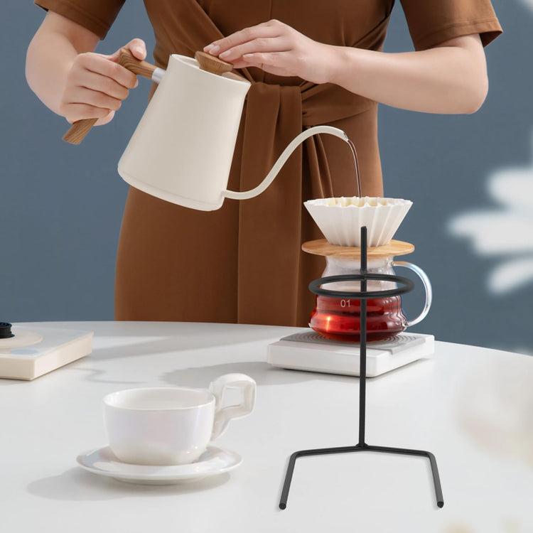 Stainless Steel Coffee Dripper Stand Black Coffee Station Reusable Filter Holder Compact Hand Filter Rack
