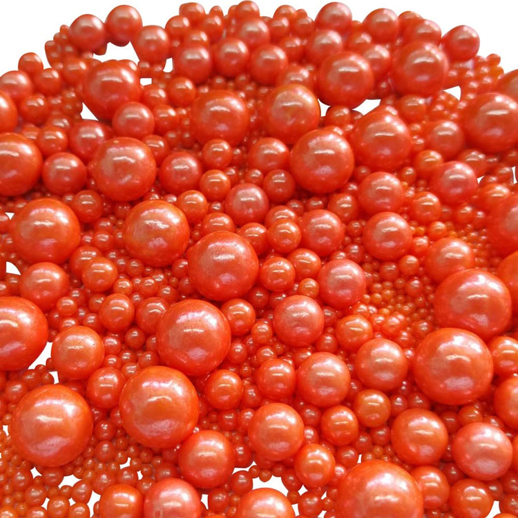 Edible Orange Sugar Pearls Candy Sprinkles 120G (4.23 Ounce)