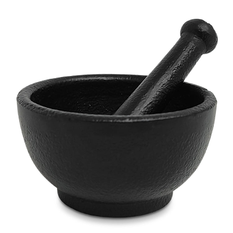 Cast Iron Cauldron Mortar and Pestle Set