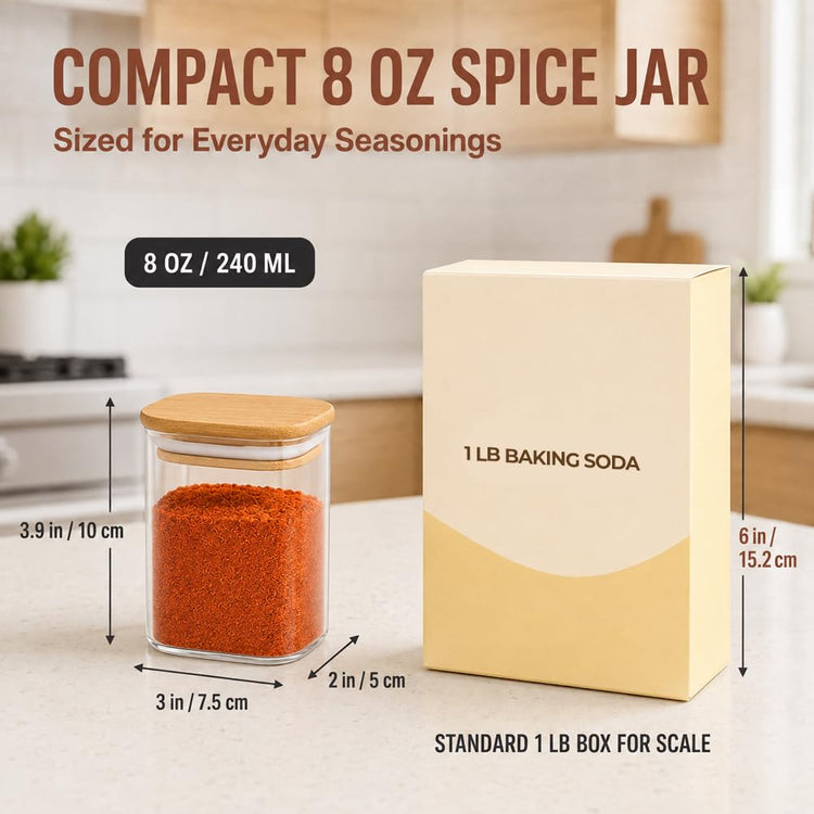 Spice Jars 8oz Set of 6 (6 Count)