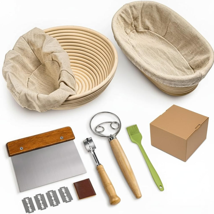 Premium Bread Proofing Basket Set