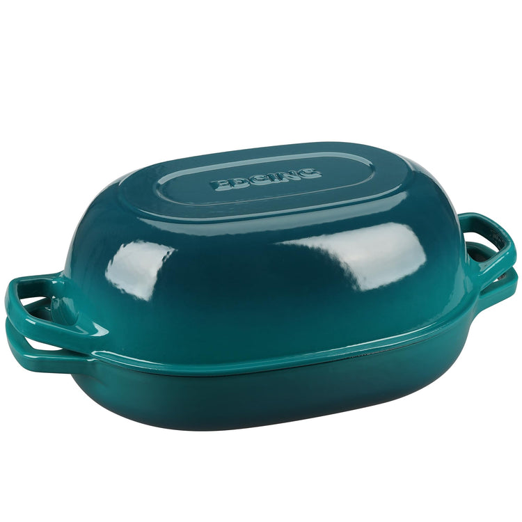 Enameled Cast Iron Oval Dutch Oven Pot with Lid