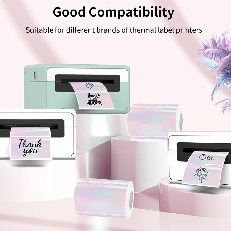 3x2 Inch Transparent Thermal Labels Stickers