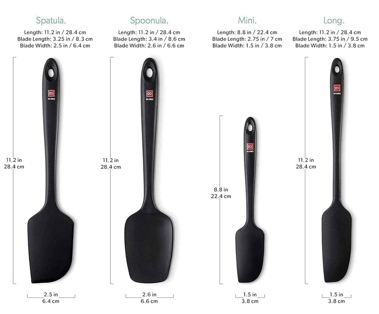 DI ORO Silicone Spatula Set (4 Count)
