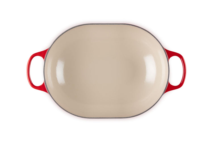 Enameled Cast Iron Oval Casserole with Lid