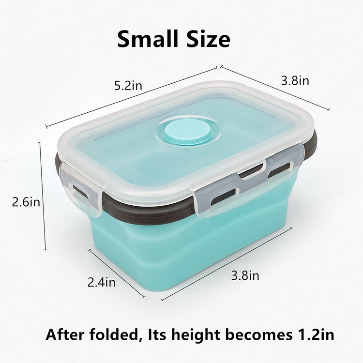 3piece Collapsible Food Storage Containers with Lids (3 Count)