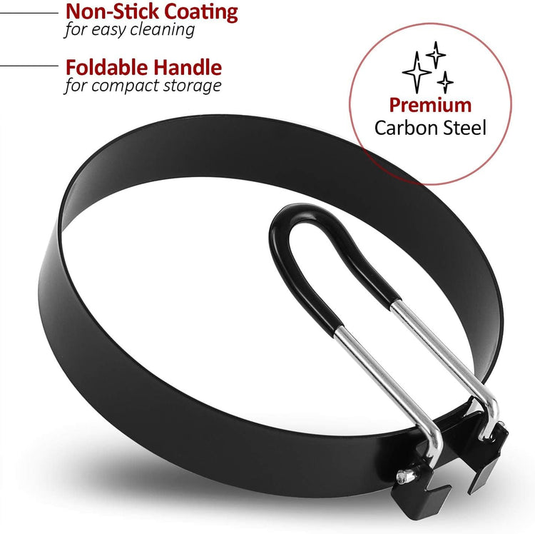 Eggs Rings, 4 Pack Stainless Steel Egg Cooking Rings, Pancake Mold for frying Eggs and Omelet