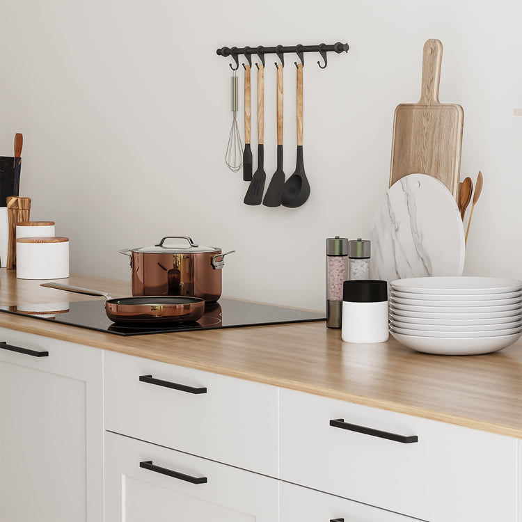 Matte Black Cabinet Handles Solid Cabinet Pulls 6 (15 Count)