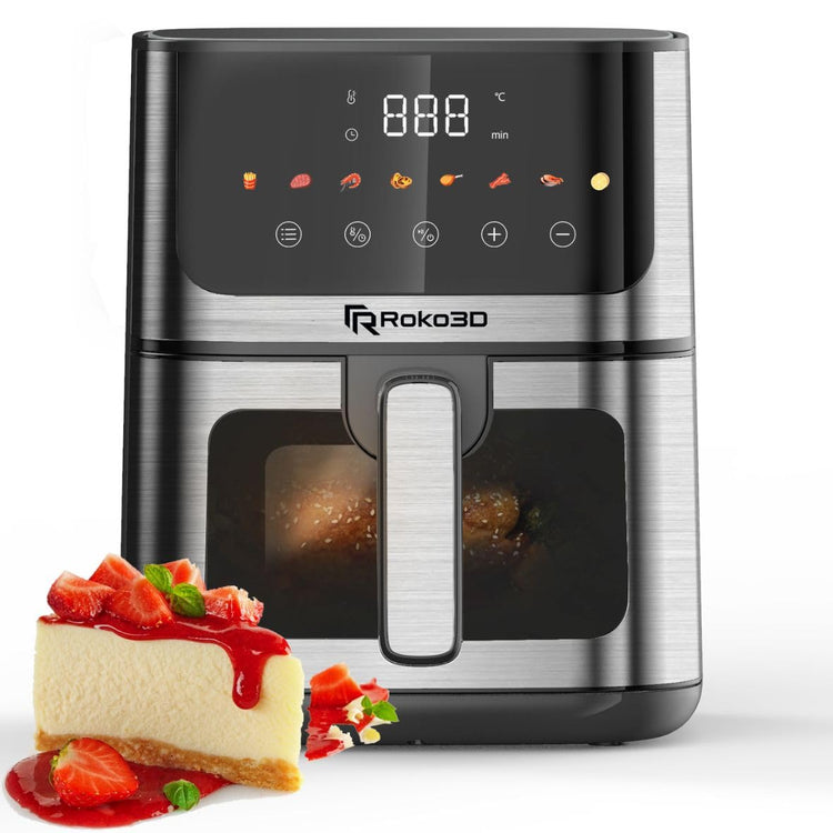 Air Fryer Stainless Steel ROKO 3D with Visible Window