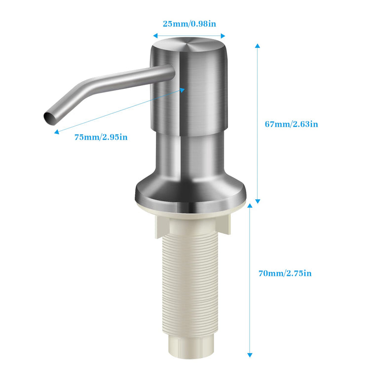 Soap Dispenser for Kitchen Sink and Extension Tube Kit